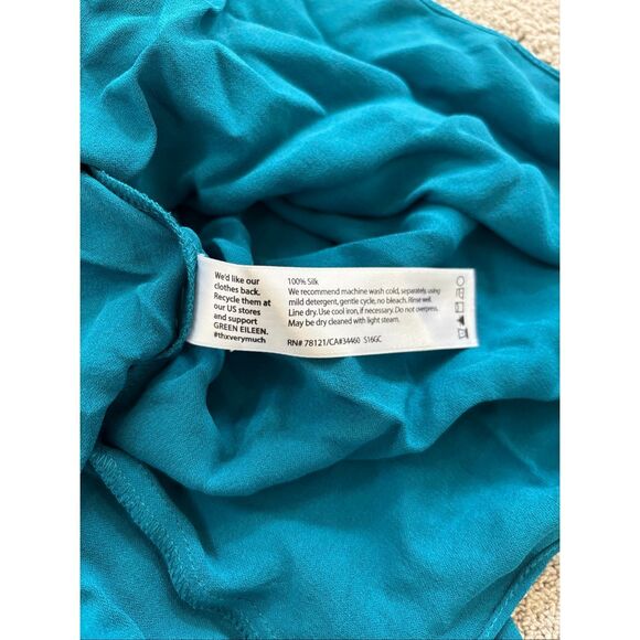 Eileen Fisher Silk Georgette Crepe Pleated Dress, small $365 F32 - Picture 4 of 8